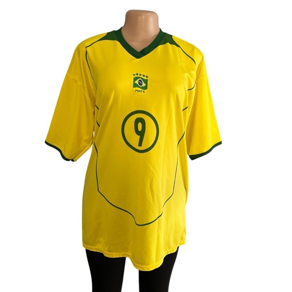 Art Sport Vintage Brazil Penta Soccer Jersey #9